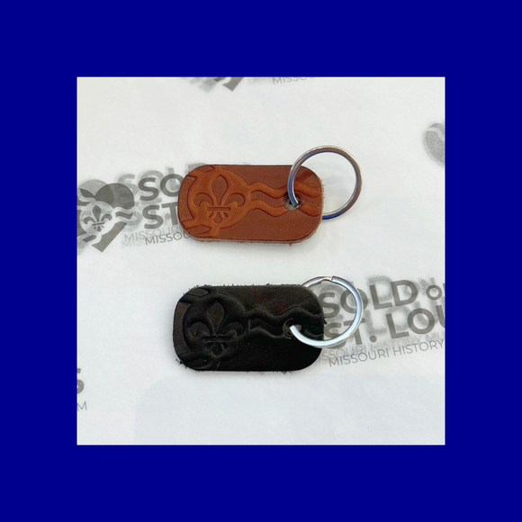 Leather St. Louis City Flag Keychain by Ansgar Leather