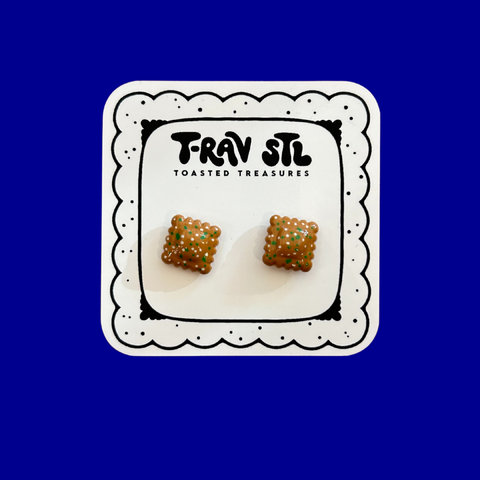 Toasted Ravioli Stud Earrings