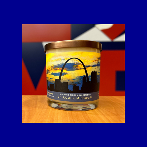 Painted Skies Candle - St. Louis City Skyline