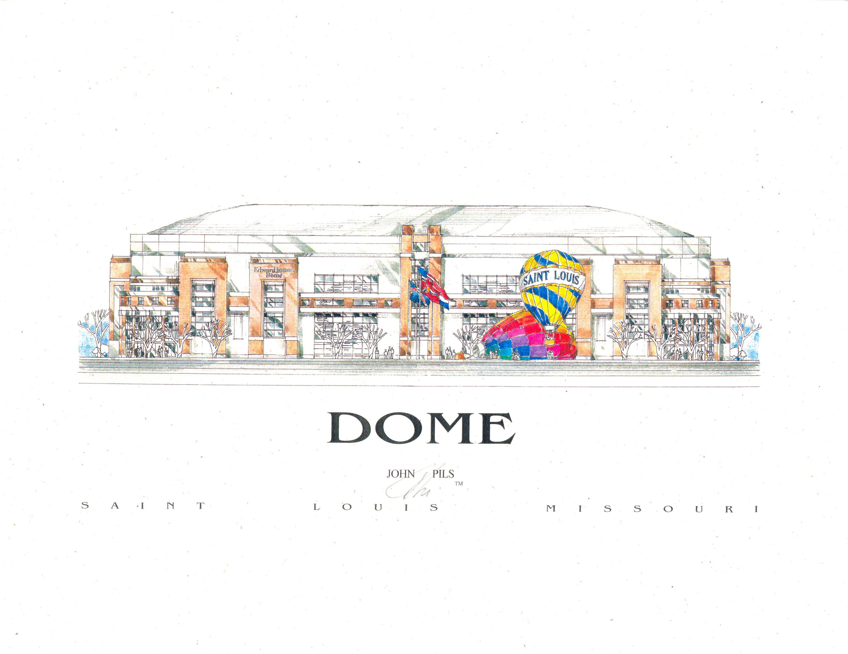 St. Louis Dome Print by John Pils – Missouri History Museum Shop